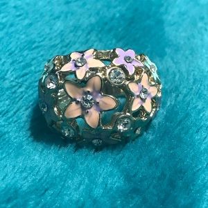 🌺 Pastel floral bubble ring